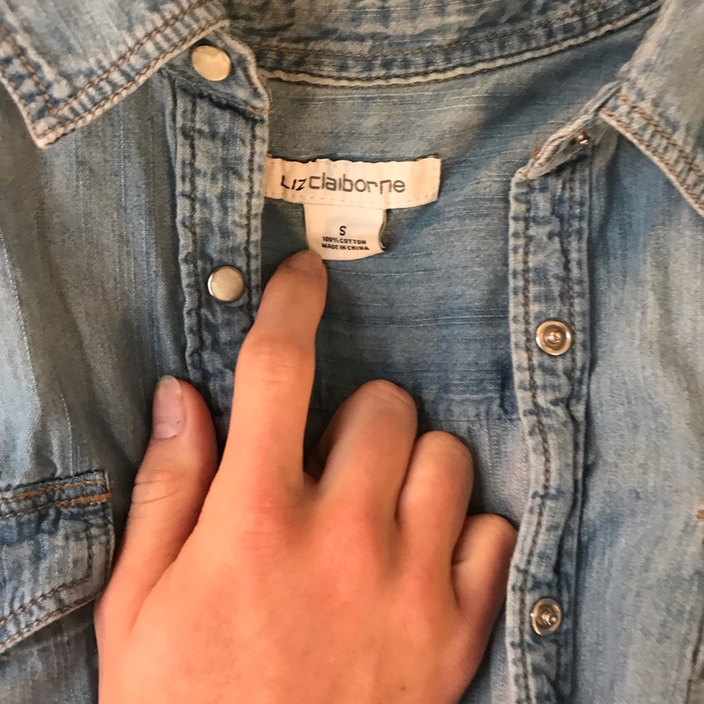 Denim button up - Picture 2 of 3